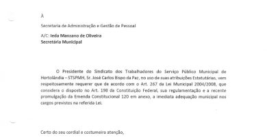 Presidente do Sindicato notifica administração para adequação dos salários dos Agentes Comunitários de Saúde de acordo com a Emenda Constitucional 120